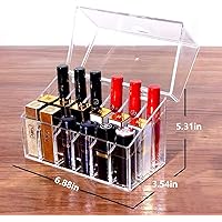 GUIPAIHAI 18 Slots Lipstick Storage Holder Nail Polish Organizer Makeup Tool Box Cosmetics Storage Display Case