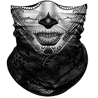 Obacle Skull Face Mask for Women Dust Wind Sun Protection Rave Festival Riding