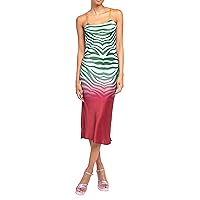 Women's Printed Silk Slip Dress