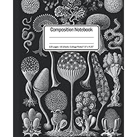 Composition Notebook: Vintage Illustration, fungi Mycetozoa (Myxogastria) by Ernst Haeckel, Kunstformen der Natur, 1904 | College Ruled | 120 Pages | 7.5