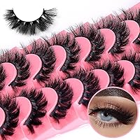 HBZGTLAD New 7 Pairs Eyelashes Makeup Soft Fluffy 8D Mink False Eyelashes Thick HandMade Volume Mink Lashes Faux Cils Natural Fake Lash (BM7-003)