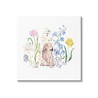 Spring Flowers & Rabbit Canvas Wall Art by Heather Lee Chan