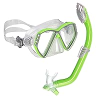 U.S. Divers Regal Jr Kids Snorkeling Combo - Adjustable 2-Window Mask, Leak-Free Customized Fit, Dry Top Snorkel Technology - Play Series, Unisex Children