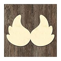 Unfinished Wood Angel Wings Shape Wooden Ornaments to Paint for Kids, DIY Wooden Christmas Ornaments for Kitchen Decoration Christmas Holiday Party Supplies, 3PCS Porch Decorative Sign