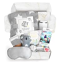 Get Well Soon Gifts for Women, Care Package Get Well Gift Basket Relaxing Spa Self Care Gifts, After Surgery Sympathy Blanket Tumbler 11-Piece Feel Better Gift for Best Friend BFF Mom Sister
