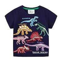 Drippy Shirts Boys Short Sleeved T Shirt for Boys with Dinosaur Motif Black Boys Long Sleeve Thermal