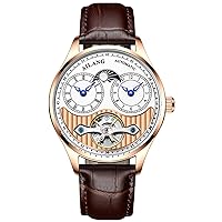 Men's Automatic Watch Dual Time Clown Moon Phase Ailang Series Watches