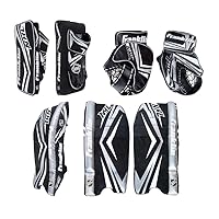 Franklin Sports NHL Kids Street Hockey Goalie Pads Set - Kids Hockey Training Equipment - Includes Block Pad, Catch Glove, and Goalie Pads