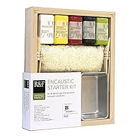 R&F Handmade Paints Premium Artist Encaustic Paint Starter Set, 14 Piece Kit, Multicolor