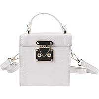 Women's Square Box Handbag PU Cube Crossbody Shoulder Bag Wedding Clutch Bag Purse