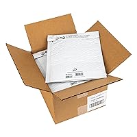 Brand #2 Gusseted Self Seal Poly Bubble Mailer Lined with Bubble Cushioning for Shipping and Mailing, White, 8.5 In x 11 In, 25 Pack (287991)