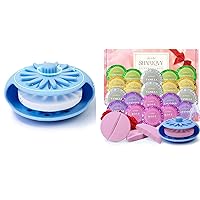 Sharlovly Shower Steamers Aromatherapy Set 20 Pcs Pink, 5 Scents and 2 Shower Steamer Holders