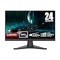 Lenovo G24qe-20-2022 - Gaming Monitor - 23.8 Inch QHD - 100 Hz - AMD Radeon FreeSync - Blue Light Certified - Tilt Stand - HDMI & DP,Black