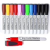  Liquid Chalk Markers Chalkboard Marker Pens 12 Assorted Colors  6mm Reversible Tip Neon Chalk Marker Wet Erasable Chalk Board Markers for  Black Board Signs Car Window Mirror Glass Non-Porous Surface 