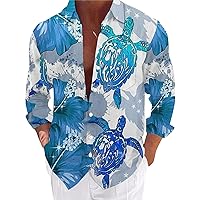 Hawaiian Shirt for Men Polyester Funny Summer T-Shirt Relaxed Fit Baggy Button Up Hiphop Adult Printing Streetwear
