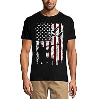 Men's Graphic T-Shirt American Hunter's Life - Us Flag - Hunting Eco-Friendly Limited Edition Short Sleeve