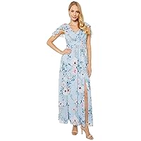 Adrianna Papell Petite Printed Chiffon Gown
