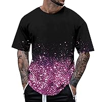Men's Tshirt Graphic Short Sleeve T Shirt Round Neck Casual Tee Top Trendy Butterfly Print Basic Summer Tee Shirts