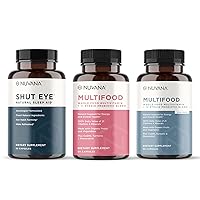 Shut Eye Natural Sleep Aid - 60 Vegan Capsules & Multivitamin for Women - 60 Vegan Capsules & Men's Multivitamin for More Energy - 90 Vegan Capsules