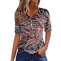 Lightning Deals of Today Prime Clearance Fourth July Tops Summer for Women 2024 Womens Going Out Tie Dye Shirt Short Sleeve Oversized Tee Shirts Plus Size Professional Clothes Sexy (WTCL，3XL)