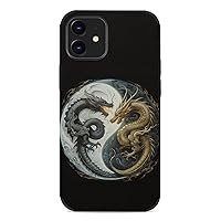 Yin Yang Dragon Compatible with iPhone 12/iPhone 12 Pro/12 Pro Max/12 Mini, Shockproof Protective Phone Case