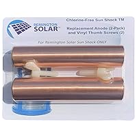 Remington Solar Copper Anode, 2 x Replacement, Sun Shock Solar Pool Ionizer, Save 80% on Chlorine Costs, Helps Reduce Chemical Irritations, Cleans & Clears Your Pool (2 Pack)