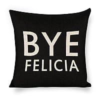 Bye Felicia Throw Pillow Covers Linen Square Pillow Cover for Cushion Sofa Fall Pillow Cover