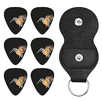 Kingfisher Bird Guitar Picks Plectrums with Storage Organizer Guitar Accessories for Guitar Players Travel Gift 0.71mm