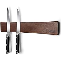 Magnetic Knife Strips, Magnetic Knife Holder for Wall 16 Inch, Acacia Wood Knife Magnetic Strip Use as Knife Bar, Knife Holder for Kitchen Utensil Organizer