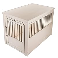 New Age Pet ecoFLEX Pet Crate/End Table, Large, Antique White