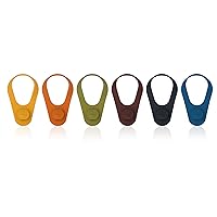 Vacu Vin Bottle Marker & Stopper Silicone set of 6, multi