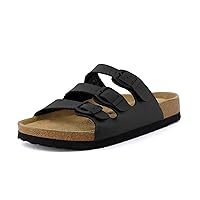 CUSHIONAIRE Women's Lela Cork footbed Sandal with +Comfort