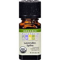 Aura Cacia Organic Essential Oil, Lavender Spike, 0.25 Fluid Ounce