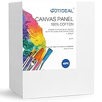 GOTIDEAL Bulk Canvas Boards for Painting, 8x10 inch Value Pack of 40, Gesso Primed Canvases for Painting - 100% Cotton Art Supplies Canvas for Acrylic Paint, Pouring, Oil Paint