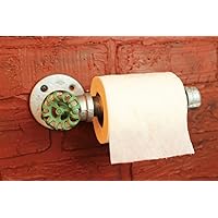 Toilet Paper Holder, Industrial Galvanized Pipe Toilet Roll Holder Industrial Farmhouse Bathroom decor, Bathroom fixture