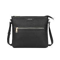 CHOLISS Large Crossbody Bags for Women, Medium Size Purses for Women with Vegan Leather, Black