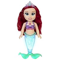 Disney Princess Sing and Sparkle Ariel, Articulated Ariel Doll Sings 2 Songs and Says Over 20 Different Phrases, Ariel’s Glitter Tail Lights Up in and Out of Water!