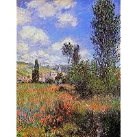 5 Art Paintings Lane in the Poppy Fields Ile Saint Martin Claude Monet landscape Oil Painting on Canvas - Wall Decor 03, 50-$2000 Hand Painted by Art Academies' Teachers