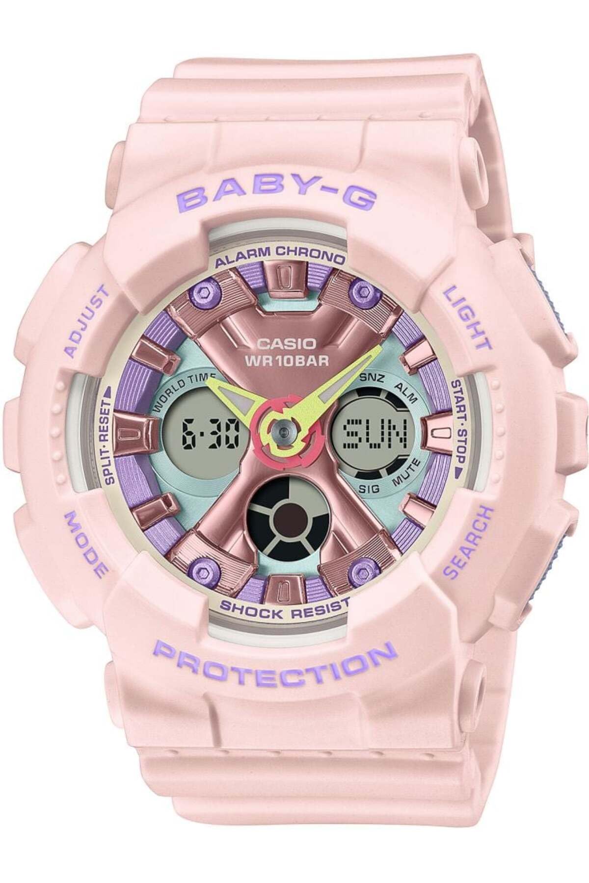 Casio BA-130PM-4A Baby-G BA-130 Series Quartz Women's Watch, LCD/Multicolor