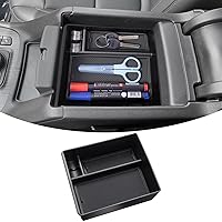JDMCAR Center Console Organizer Compatible with GMC Acadia Accessories 2017-2022 2023 SL SLE SLT Denali AT4 Armrest Insert ABS Material Tray Secondary Storage Box