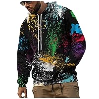 Hoodies For Men Sweatshirt Tie Dye Hoodie Mens Novelty Hood Pullover Plus Size Printed Sweatshirts With Pocket