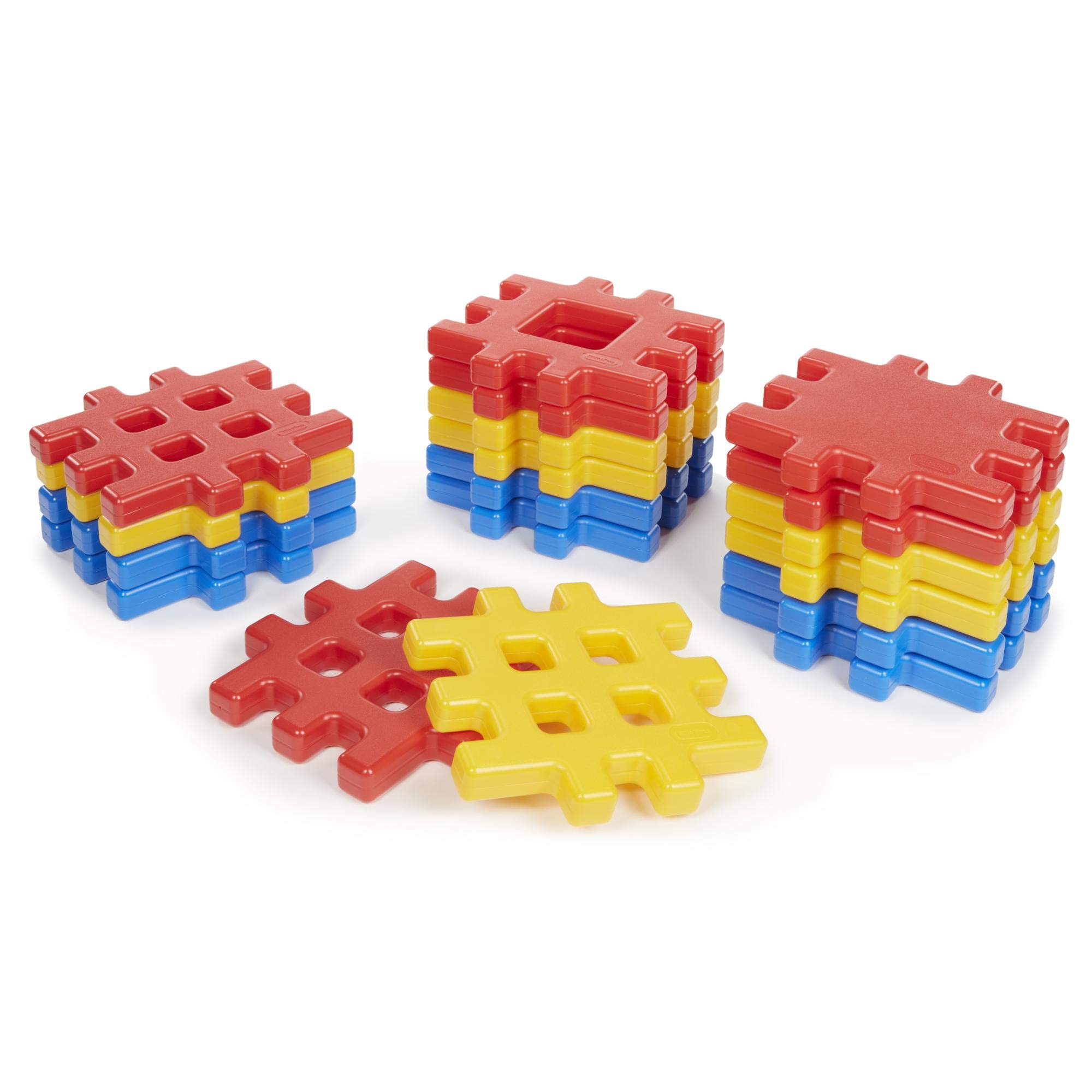Little Tikes Big Waffle Block Set - 18 pieces, Blue/Red/Yellow