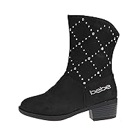 bebe Girl's Cowboy Boots Combat Chelsea Knee High and Western Ankle Boots with Side Zipper and Lace Up - Kids Fall Boots Toddler/Little Kid/Big Kid