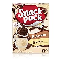 Chocolate and Vanilla Pudding Cups Family Pack, 12 ct