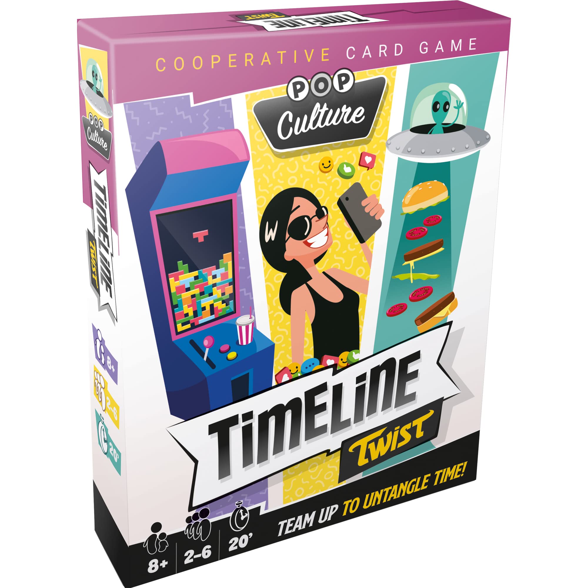 Zygomatic Timeline Twist Pop Culture Edition | Trivia Game | Strategy Game | Cooperative Game| Fun Family Game for Kids and Adults | Ages 8+ | 2-6 Players | Average Playtime 20 Minutes | Made