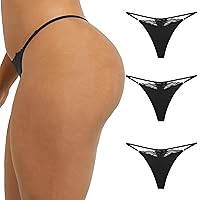 Maidenform Womens M Adjustable String Thong 3 Pack