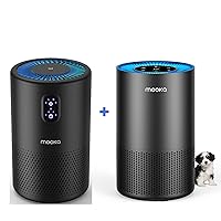MOOKA H13 True HEPA Air Purifier for Bedroom Pets with Timer, Air Filter Cleaner for Dust, Smoke, Odor, Dander, Pollen