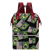 American Brazilian Wide Open Designed Diaper Bag Waterproof Mommy Bag Multi-Function Travel Backpack Tote Bags