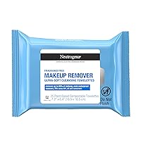 Fragrance-Free Makeup Remover Wipes, Daily Facial Cleanser Towelettes, Gently Removes Oil & Makeup, Alcohol-Free Makeup Wipes, 25 ct