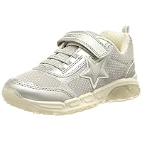 Geox Girl's Spaziale 4 (Toddler/Little Kid/Big Kid) Silver 27 (US 10 Toddler) M